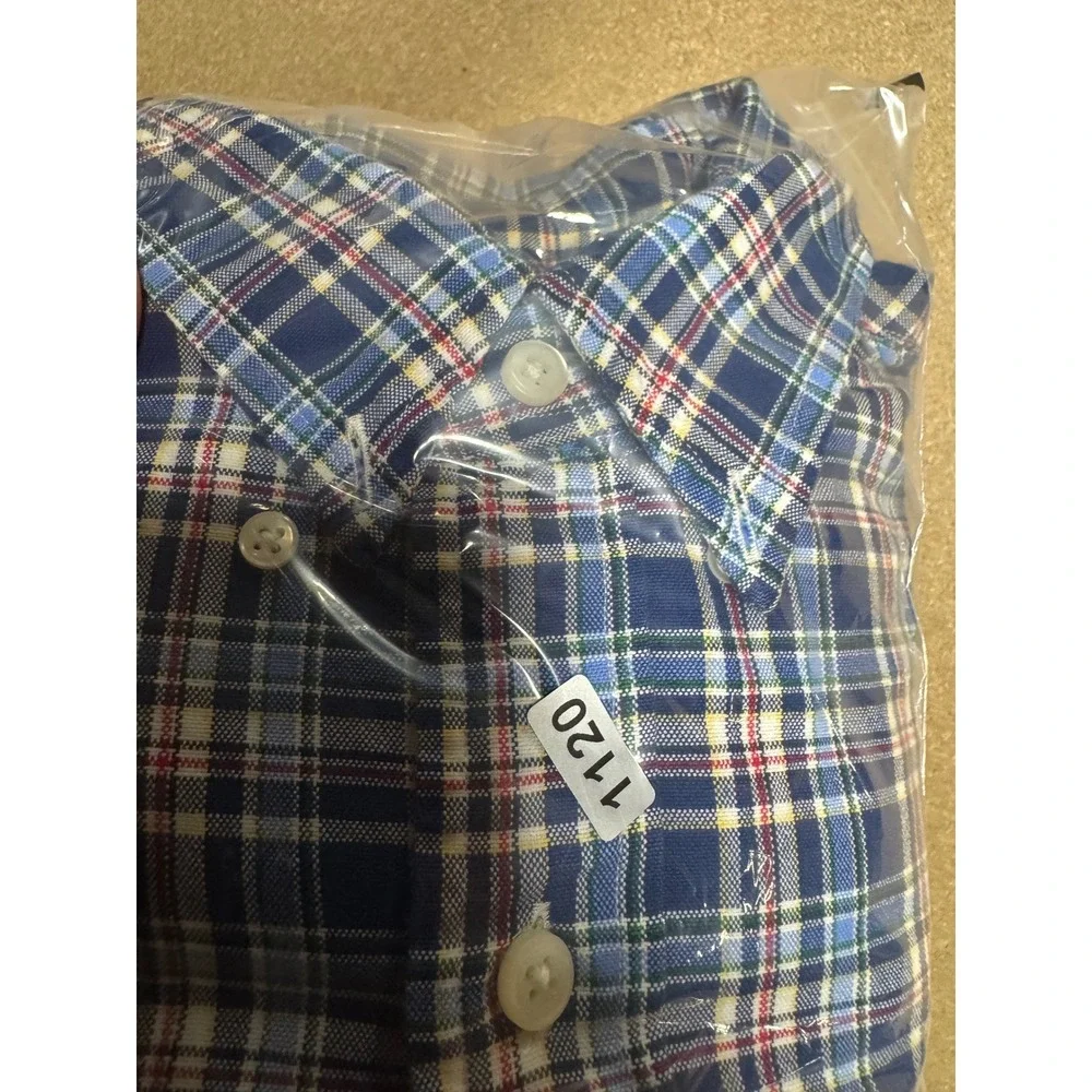 Polo Ralph Lauren Mens Classic Fit Plaid Button Down‎ Shirt Blue Size M $89